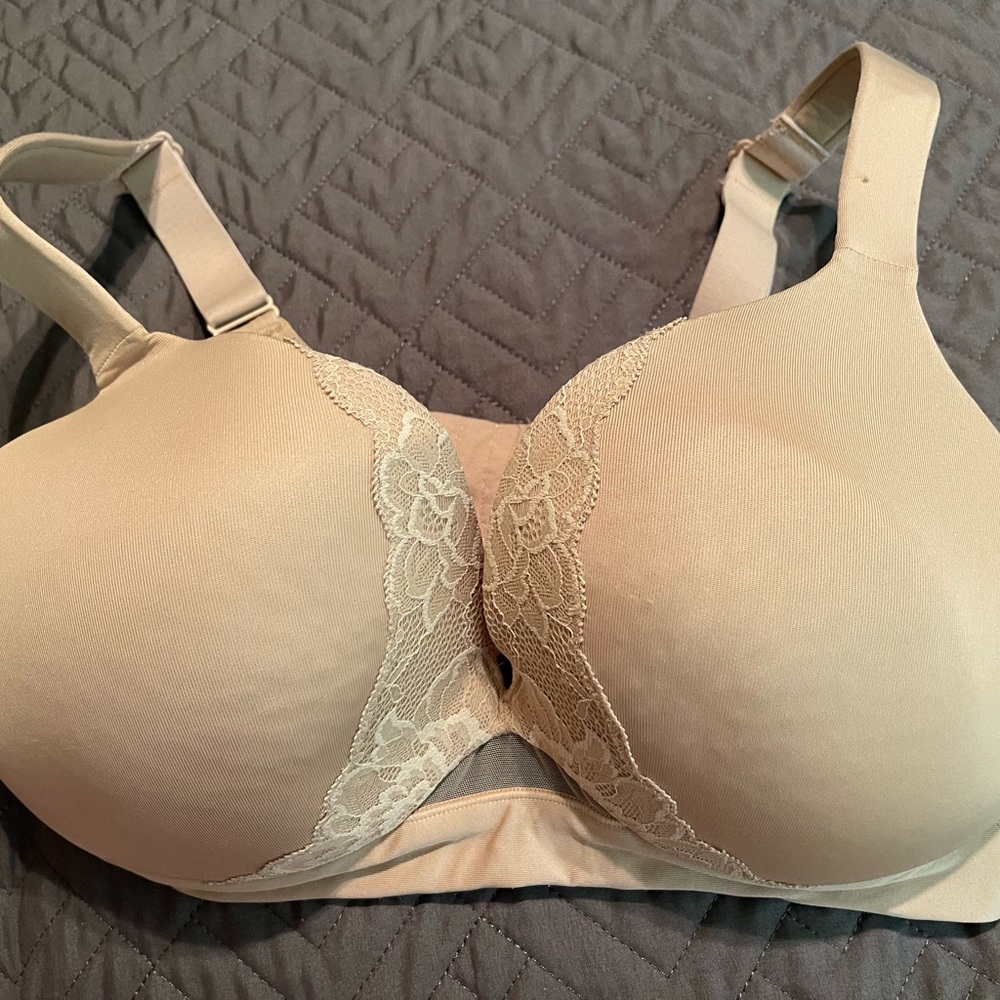Lane Bryant Cream Full Coverage Bra with Lace Trim